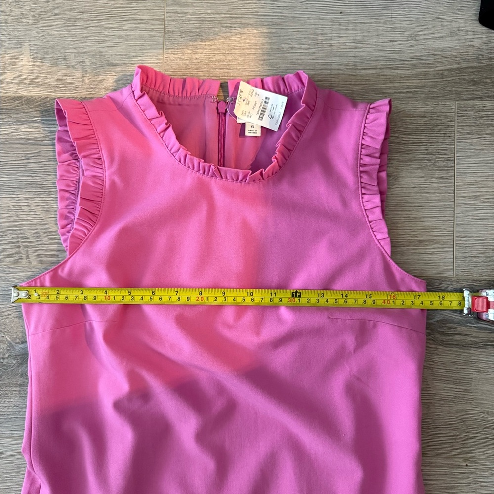 J.Crew Pink Ruffleneck Suiting Dress - Picture 3 of 4